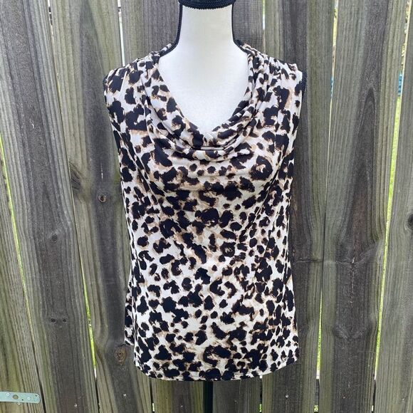🔥3/$20🔥 Merona leopard print blouse size S - Picture 1 of 5